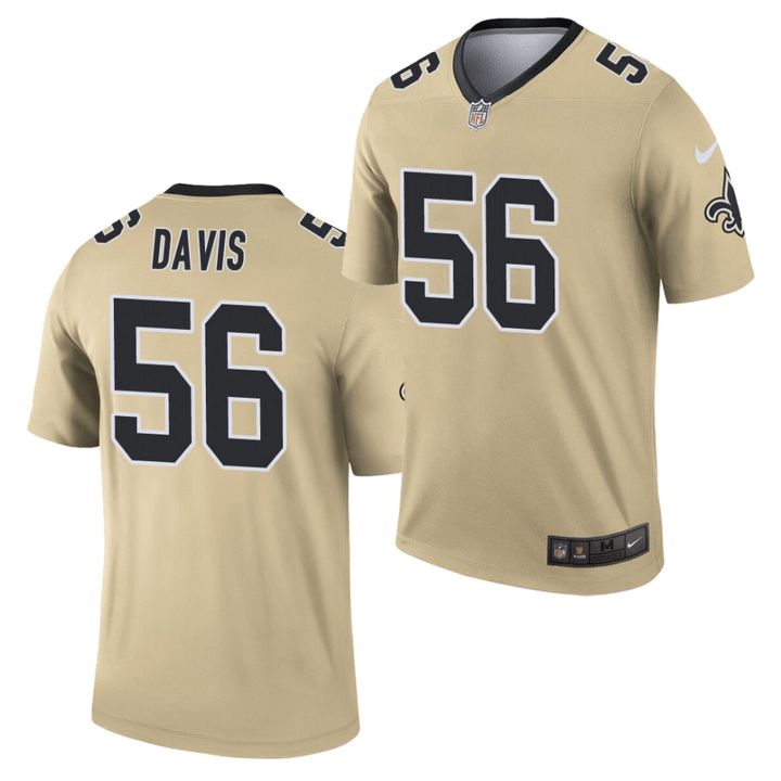 Men New Orleans Saints #56 Demario Davis Nike Gold Inverted Legend NFL Jersey->new orleans saints->NFL Jersey
